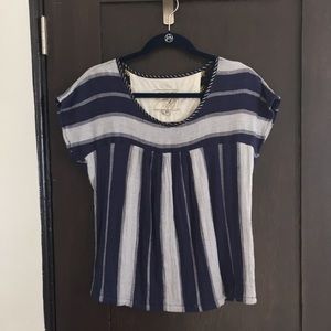 Ace & Jig Studio top in blue Kyoto print Sz M